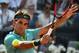 Swiss Roger Federe hits a return to Novak Djokovic of Serbia during the men's final match at the ATP Tennis Open on May 17, 2015 at the Foro Italico in Rome. AFP PHOTO / GABRIEL BOUYS (Photo credit should read GABRIEL BOUYS/AFP/Getty Images)