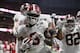 Alabama's Calvin Ridley celebrates his touchdown catch during the second half of the NCAA college football playoff championship game against Georgia Monday, Jan. 8, 2018, in Atlanta. (AP Photo/David Goldman)