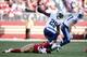 Tennessee Titans running back DeMarco Murray, top, is tackled against the San Francisco 49ers during the second half of an NFL football game Sunday, Dec. 17, 2017, in Santa Clara, Calif. (AP Photo/John Hefti)