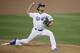 FILE - In this Nov. 1, 2017, file photo, Los Angeles Dodgers starting pitcher Yu Darvish, of Japan, throws against the Houston Astros during the first inning of Game 7 of baseball's World Series in Los Angeles. Free agent pitcher Darvish said Monday, Dec. 18, he had a