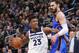 Minnesota Timberwolves guard Jimmy Butler drives on Oklahoma City Thunder center Steven Adams (12) during the second quarter of an NBA basketball game Wednesday, Jan. 10, 2018, in Minneapolis. (AP Photo/Andy Clayton-King)