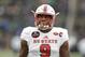North Carolina State's Bradley Chubb warms up for an NCAA college football game against Notre Dame, Saturday, Oct. 28, 2017, in South Bend, Ind. (AP Photo/Darron Cummings)