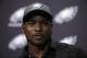 Nigel Bradham speaks during a news conference at the Philadelphia Eagles NFL football practice facility, Friday, March 11, 2016, in Philadelphia. The Eagles have agreed on a two-year contract with Bradham who last played for the Buffalo Bills. (AP Photo/Matt Rourke)
