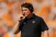 KNOXVILLE, TN - OCTOBER 14: Head coach Will Muschamp of the South Carolina Gamecocks looks on against the Tennessee Volunteers during the first half at Neyland Stadium on October 14, 2017 in Knoxville, Tennessee. (Photo by Michael Reaves/Getty Images)