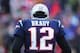 FOXBORO, MA - DECEMBER 31: A detail of the jersey of Tom Brady #12 of the New England Patriots during the first half against the New York Jets at Gillette Stadium on December 31, 2017 in Foxboro, Massachusetts. (Photo by Maddie Meyer/Getty Images)