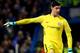 LONDON, ENGLAND - JANUARY 10: Thibaut Courtois of Chelsea looks on during the Carabao Cup Semi-Final First Leg match between Chelsea and Arsenal at Stamford Bridge on January 10, 2018 in London, England. (Photo by Clive Rose/Getty Images)
