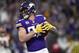MINNEAPOLIS, MN - DECEMBER 17: Kyle Rudolph #82 of the Minnesota Vikings celebrates after catching the ball for a touchdown in the third quarter of the game against the Cincinnati Bengals on December 17, 2017 at U.S. Bank Stadium in Minneapolis, Minnesota. (Photo by Hannah Foslien/Getty Images)