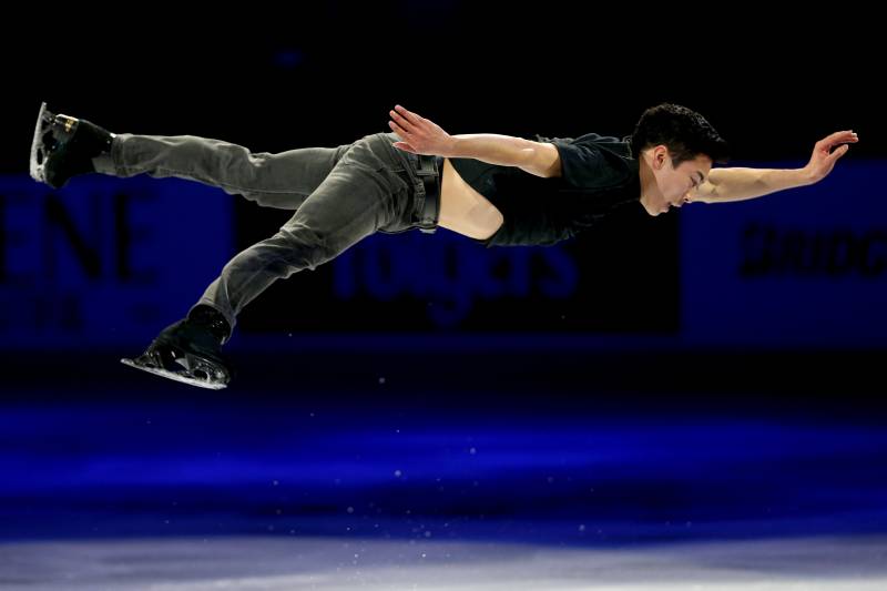 SAN JOSE, CA - JANUARY 07: Nathan Chen skates in the Smucker's Skating Spectacular during the 2018 Prudential U.S. Figure Skating Championships at the SAP Center on January 7, 2018 in San Jose, California. (Photo by Matthew Stockman/Getty Images)