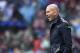Real Madrid's French coach Zinedine Zidane reacts during the Spanish league football match between Real Madrid and Villarreal at the Santiago Bernabeu Stadium in Madrid on January 13, 2018. / AFP PHOTO / GABRIEL BOUYS (Photo credit should read GABRIEL BOUYS/AFP/Getty Images)