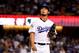 LOS ANGELES, CA - NOVEMBER 01: Yu Darvish #21 of the Los Angeles Dodgers walks to the dugout after being relieved during the second inning against the Houston Astros in game seven of the 2017 World Series at Dodger Stadium on November 1, 2017 in Los Angeles, California. (Photo by Harry How/Getty Images)