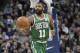 LONDON, ENGLAND - JANUARY 11: Kyrie Irving #11 of the Boston Celtics handles the ball against the Philadelphia 76ers during the 2018 NBA London Game at the 02 Arena on January 11, 2018 in London, England. NOTE TO USER: User expressly acknowledges and agrees that, by downloading and/or using this Photograph, user is consenting to the terms and conditions of the Getty Images License Agreement. Mandatory Copyright Notice: Copyright 2018 NBAE (Photo by Brian Babineau/NBAE via Getty Images)