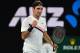 Switzerland's Roger Federer reacts after beating Germany's Jan-Lennard Struff in their men's singles second round match on day four of the Australian Open tennis tournament in Melbourne on January 18, 2018. / AFP PHOTO / SAEED KHAN / -- IMAGE RESTRICTED TO EDITORIAL USE - STRICTLY NO COMMERCIAL USE -- (Photo credit should read SAEED KHAN/AFP/Getty Images)