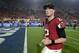 Atlanta Falcons quarterback Matt Ryan runs off the field after their win against the Los Angeles Rams during an NFL football wild-card playoff game Saturday, Jan. 6, 2018, in Los Angeles. The Falcons won 26-13. (AP Photo/Kelvin Kuo)