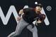 Arizona Diamondbacks left fielder Yasmany Tomas waits to catch a fly ball hit by San Diego Padres' Hunter Renfroe during the first inning of a baseball game in San Diego, Saturday, May 20, 2017. (AP Photo/Alex Gallardo)