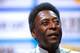 Legendary Brazilian footballer Pele, gestures during the opening event of the 2018 Carioca Football Championship at Cidade das Artes in Rio de Janeiro, Brazil, on January 15, 2018.
Pele was named ambassador of the Championship. / AFP PHOTO / MAURO PIMENTEL (Photo credit should read MAURO PIMENTEL/AFP/Getty Images)
