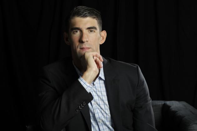 In this Tuesday, Oct. 25, 2016, photo, former Olympic swimmer Michael Phelps poses for a portrait while attending the Quickbooks Connect conference as a featured speaker in San Jose, Calif. Phelps is looking for his next golden opportunity in business after retiring from his sport as the most decorated athlete in Olympic history. He thinks he might find it in Silicon Valley, joining a growing list of athletes and entertainers trying to build upon their fortunes in a technology-driven area teeming with geeky millionaires. (AP Photo/Marcio Jose Sanchez)