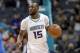 Charlotte Hornets' Kemba Walker (15) drives against the Washington Wizards during the first half of an NBA basketball game in Charlotte, N.C., Wednesday, Jan. 17, 2018. (AP Photo/Chuck Burton)