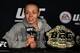 NEW YORK, NY - NOVEMBER 04: Rose Namajunas speaks to the media during the UFC 217 post fight press conference event inside Madison Square Garden on November 4, 2017 in New York City. (Photo by Jeff Bottari/Zuffa LLC/Zuffa LLC via Getty Images)