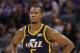 Utah Jazz guard Rodney Hood during the second half of an NBA basketball game against the Utah Jazz, Wednesday, Jan. 17, 2018, in Sacramento, Calif. The Jazz won 120-105. (AP Photo/Rich Pedroncelli)