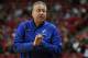 LAS VEGAS, NV - JANUARY 21: Head coach Dave Pilipovich of the Air Force Falcons looks on during his team's game against the UNLV Rebels at the Thomas & Mack Center on January 21, 2017 in Las Vegas, Nevada. UNLV won 87-85 in double overtime. (Photo by Ethan Miller/Getty Images)