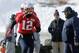 New England Patriots quarterback Tom Brady, left, warms up as defensive coordinator Matt Patricia, right, watches during an NFL football practice, Friday, Jan. 19, 2018, in Foxborough, Mass. The Patriots host the Jacksonville Jaguars in the AFC championship on Sunday in Foxborough.(AP Photo/Bill Sikes)