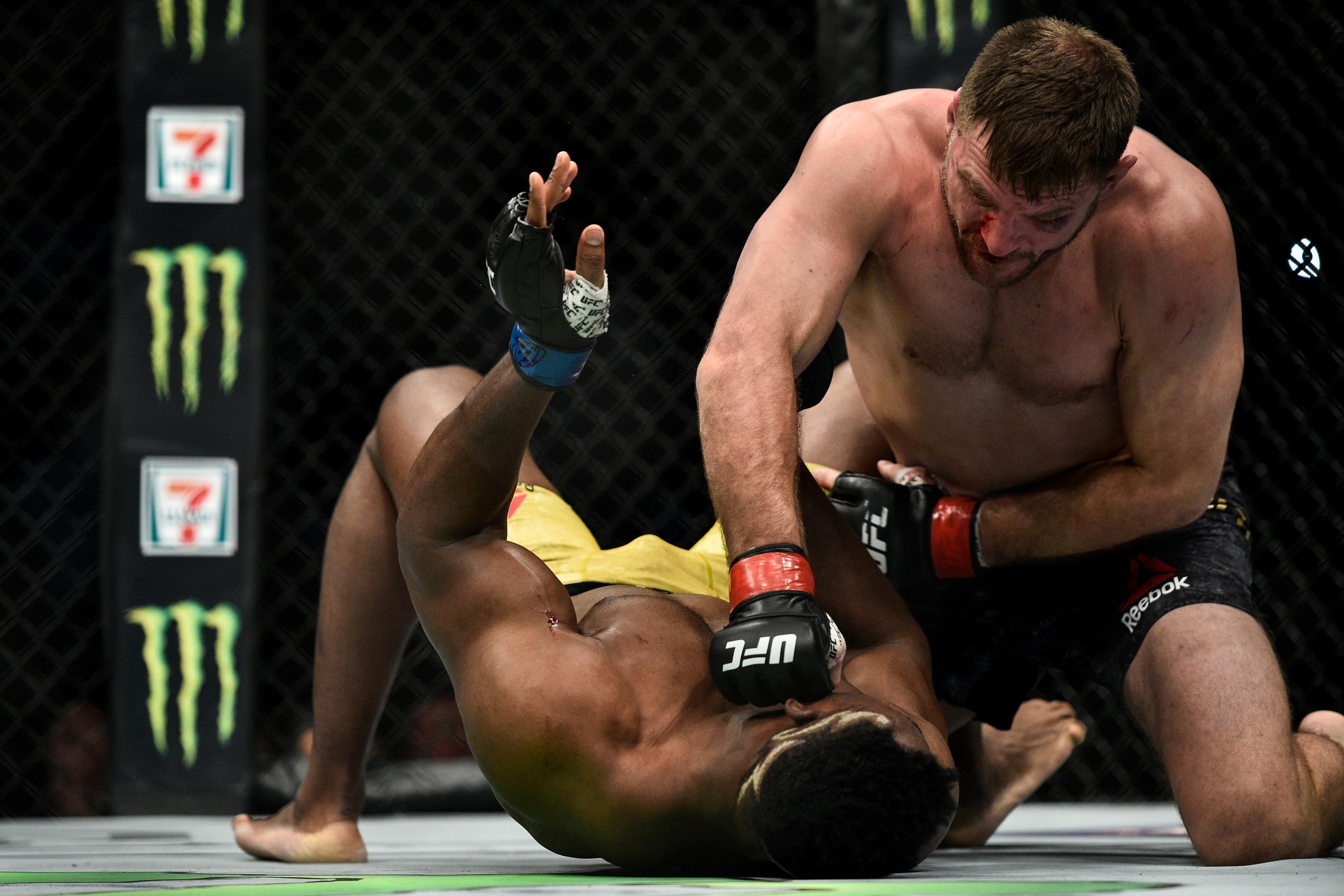 How many times has Stipe fought Ngannou?