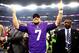 MINNEAPOLIS, MN - JANUARY 14: Quarterback Case Keenum #7 of the Minnesota Vikings celebrates as he walks off the field after the Vikings defeated the New Orleans Saints 29-24 to win the NFC divisional round playoff game at U.S. Bank Stadium on January 14, 2018 in Minneapolis, Minnesota. (Photo by Jamie Squire/Getty Images)