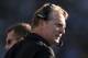 Oakland Raiders head coach Jack Del Rio looks on during the second half of an NFL football game against the Los Angeles Chargers, Sunday, Dec. 31, 2017, in Carson, Calif. (AP Photo/Kelvin Kuo)