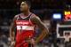 WASHINGTON, DC - JANUARY 15: Bradley Beal #3 of the Washington Wizards looks on against the Milwaukee Bucks during the second half at Capital One Arena on January 15, 2018 in Washington, DC. NOTE TO USER: User expressly acknowledges and agrees that, by downloading and or using this photograph, User is consenting to the terms and conditions of the Getty Images License Agreement. (Photo by Patrick Smith/Getty Images)