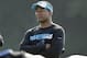 FILE - In this Aug. 3, 2015, file photo, Carolina Panthers assistant head coach Steve Wilks watches players warm up during NFL football team's training camp in Spartanburg, S.C. Wilks was the second coaching candidate the Tennessee Titans interviewed Thursday, Jan. 18, 2018, as they kicked off their search for a new head coach. The Titans earlier interviewed Mike Vrabel, Houston's defensive coordinator. (AP Photo/Chuck Burton, File)