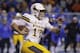 Wyoming quarterback Josh Allen (17) runs the ball during the first half of an NCAA college football game against Boise State in Boise, Idaho, Saturday, Oct. 21, 2017. (AP Photo/Otto Kitsinger)