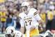 IOWA CITY, IOWA- SEPTEMBER 2: Quarterback Josh Allen #17 of the Wyoming Cowboys in the first quarter against the Iowa Hawkeyes, on September 2, 2017 at Kinnick Stadium in Iowa City, Iowa. (Photo by Matthew Holst/Getty Images)