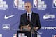 LONDON, ENGLAND - JANUARY 11: NBA Commissioner Adam Silver speaks to the media prior to the 2018 NBA London Game at the 02 Arena on January 11, 2018 in London, England. NOTE TO USER: User expressly acknowledges and agrees that, by downloading and/or using this Photograph, user is consenting to the terms and conditions of the Getty Images License Agreement. Mandatory Copyright Notice: Copyright 2018 NBAE (Photo by David Dow/NBAE via Getty Images)