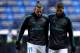 MADRID, SPAIN - JANUARY 13: Cristiano Ronaldo (R) of Real Madrid and his teammate Gareth Bale warm up during the La Liga match between Real Madrid and Villarreal at Estadio Santiago Bernabeu on January 13, 2018 in Madrid, Spain. (Photo by fotopress/Getty Images)