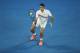 MELBOURNE, AUSTRALIA - JANUARY 26: Roger Federer of Switzerland plays a backhand in his semi-final match against Hyeon Chung of South Korea on day 12 of the 2018 Australian Open at Melbourne Park on January 26, 2018 in Melbourne, Australia. (Photo by XIN LI/Getty Images)