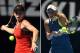 (FILES) This combination of file photographs created on January 25, 2018, shows (L) Romania's Simona Halep as she hits a return against Germany's Angelique Kerber during their women's singles semi-finals match on day 11 of the Australian Open tennis tournament in Melbourne on January 25, 2018 and (R) shows Denmark's Caroline Wozniacki as she hits a return against Belgium's Elise Mertens during their women's singles semi-finals match on day 11 of the Australian Open tennis tournament in Melbourne on January 25, 2018.
Simona Halep survived a three-set thriller against Angelique Kerber to set up a winner-takes-all Australian Open final against Caroline Wozniacki, on January 27, 2018, where the number one ranking will be on the line. / AFP PHOTO / Peter PARKS / -- IMAGE RESTRICTED TO EDITORIAL USE - STRICTLY NO COMMERCIAL USE -- (Photo credit should read PETER PARKS/AFP/Getty Images)