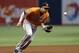 FILE - In this Sept. 30, 2017, file photo, Baltimore Orioles third baseman Manny Machado fields a ground ball by Tampa Bay Rays' Wilson Ramos during the first inning of a baseball game in St. Petersburg, Fla. The hot corner figures to be smoking Friday, Jan. 12, 2018, when players and team swap proposed salaries in arbitration. Toronto's Josh Donaldson, Washington's Anthony Rendon, Chicago Cubs' Kris Bryant and Machado were among the more than 170 players headed to the exchange. (AP Photo/Chris O'Meara, File)