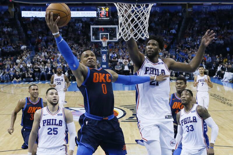 Resultado de imagen de thunder 122-112 sixers