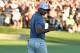 SAN DIEGO, CA - JANUARY 28: Jason Day of Australia reacts after a putt during the first playoff on the 18th hole during the final round of the Farmers Insurance Open at Torrey Pines South on January 28, 2018 in San Diego, California. (Photo by Donald Miralle/Getty Images)
