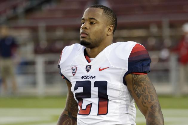 Arizona 's Orlando Bradford (21) during an NCAA college football game against Stanford Saturday, Oct. 3, 2015 in Stanford, Calif. (AP Photo/Marcio Jose Sanchez)