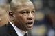 Los Angeles Clippers head coach Doc Rivers talks to players in the first half of an NBA basketball game against the Memphis Grizzlies Saturday, Jan. 27, 2018, in Memphis, Tenn. (AP Photo/Brandon Dill)