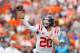 AUBURN, AL - OCTOBER 07: Shea Patterson #20 of the Mississippi Rebels passes against the Auburn Tigers at Jordan Hare Stadium on October 7, 2017 in Auburn, Alabama. (Photo by Kevin C. Cox/Getty Images)