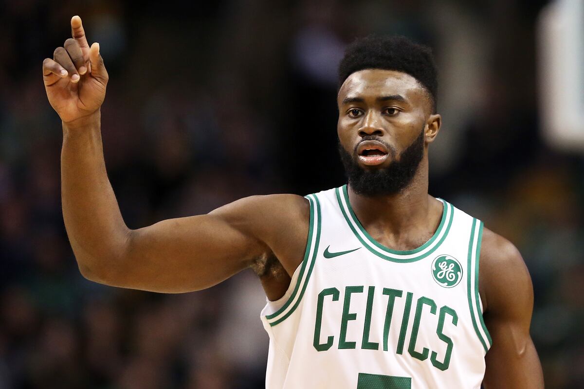 Boston Celtics Forward Jaylen Brown Scores with Spinning NoLook Layup