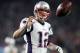 MINNEAPOLIS, MN - FEBRUARY 04: Tom Brady #12 of the New England Patriots celebrates after a 26-yard touchdown pass against the Philadelphia Eagles during the third quarter in Super Bowl LII at U.S. Bank Stadium on February 4, 2018 in Minneapolis, Minnesota. (Photo by Patrick Smith/Getty Images)