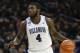 Villanova forward Eric Paschall (4) in action during an NCAA college basketball game against Seton Hall, Sunday, Feb. 4, 2018, in Philadelphia. Villanova won 92-76. (AP Photo/Laurence Kesterson)