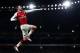 LONDON, ENGLAND - FEBRUARY 03: Aaron Ramsey of Arsenal celebrates after scoring his sides fifth goal and his hat-trick during the Premier League match between Arsenal and Everton at Emirates Stadium on February 3, 2018 in London, England. (Photo by Catherine Ivill/Getty Images)