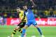Dortmund, Germany - DECEMBER 16: Marcel Schmelzer of Dortmund and Kerem Demirbay of Hoffenheim battle for the ball during the Bundesliga match between Borussia Dortmund and TSG 1899 Hoffenheim at Signal Iduna Park on December 16, 2017 in Dortmund, Germany. (Photo by TF-Images/TF-Images via Getty Images)
