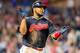 CLEVELAND, OH - SEPTEMBER 26: Edwin Encarnacion #10 of the Cleveland Indians celebrates after hitting a solo home run during the seventh inning against the Minnesota Twins at Progressive Field on September 26, 2017 in Cleveland, Ohio. (Photo by Jason Miller/Getty Images)