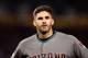 LOS ANGELES, CA - OCTOBER 06: J.D. Martinez #28 of the Arizona Diamondbacks reacts at the end of the eighth inning against the Los Angeles Dodgers in game one of the National League Division Series at Dodger Stadium on October 6, 2017 in Los Angeles, California. (Photo by Harry How/Getty Images)
