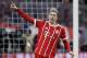 Bayern's Robert Lewandowski celebrates after scoring his side's opening goal during the German Soccer Bundesliga match between FC Bayern Munich and 1.FC Koeln in Munich, Germany, Wednesday, Dec. 13, 2017. (AP Photo/Matthias Schrader)